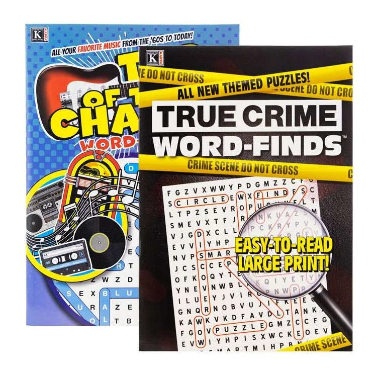 Music and True Crime Word Finds Books - Two Titles 1