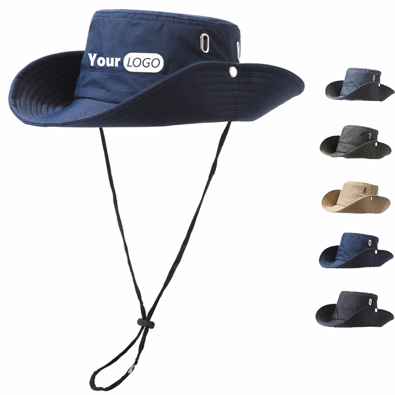 Wide Brim Fisherman Hat with Chin Strap