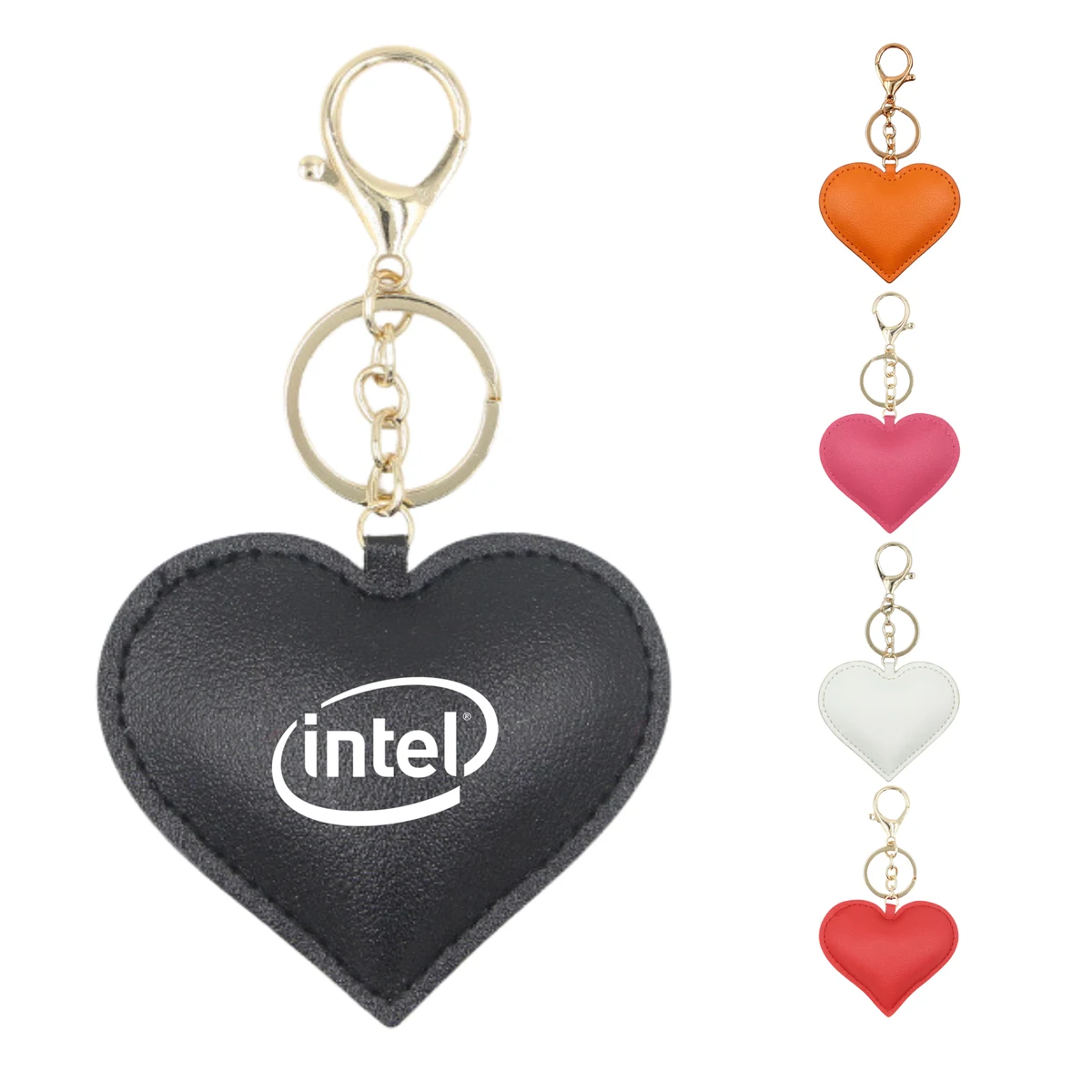 Leather Heart Shaped NFC Keychain 1