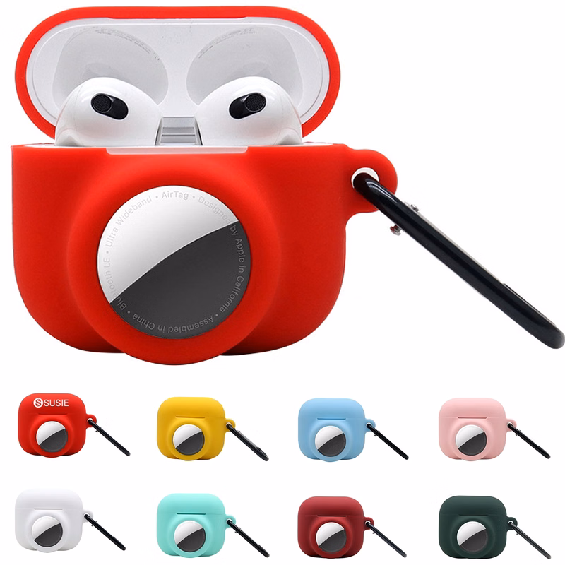 2 In 1 Airpod Pro And Airtag Silicone Protective Case