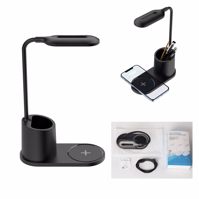 Wireless Charger Pen Holder LED Reading Light