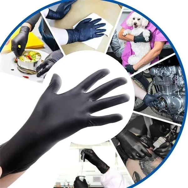 Disposable Black Nitrile Gloves For Household Cleaning 1