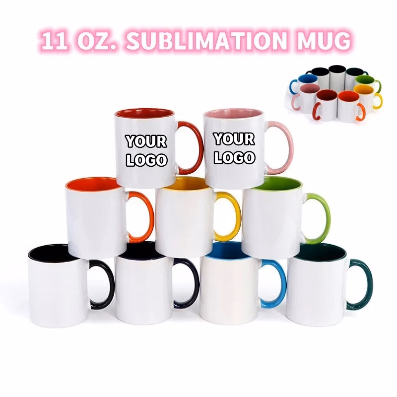 Two-Tone Full Color Coffee Mug 11 oz Ceramic Sublimated Cups