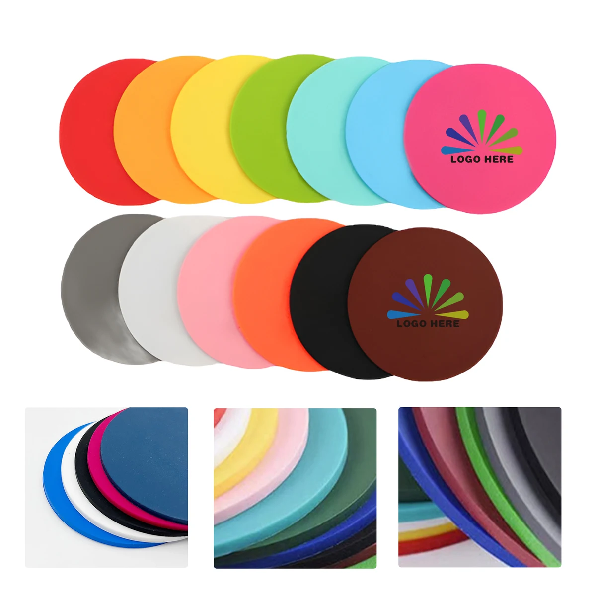 MOQ50 Custom PVC Non-Slip Coaster With Logo 1