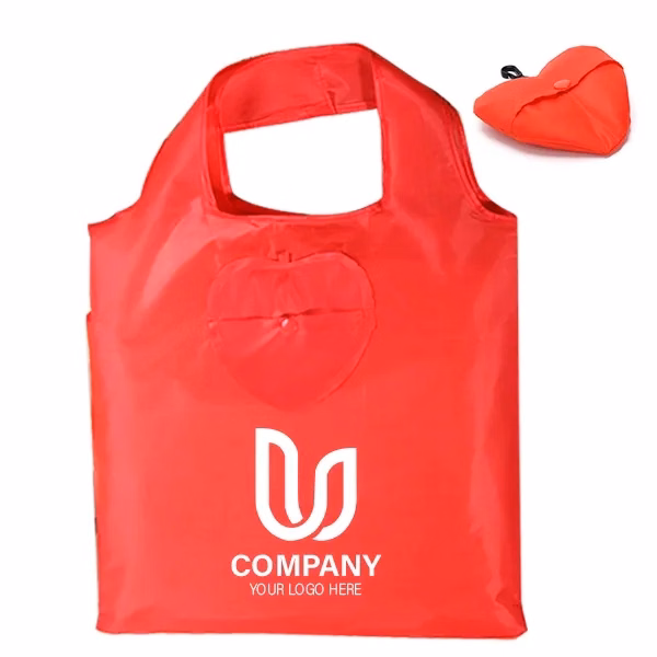 Rpet Heart Shaped Foldable tote