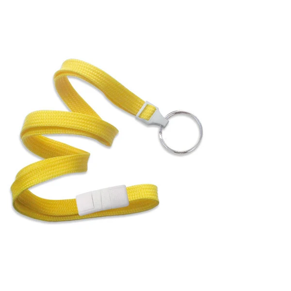 3/8" Breakaway Blank Lanyard w/Split Ring (Yellow) 1