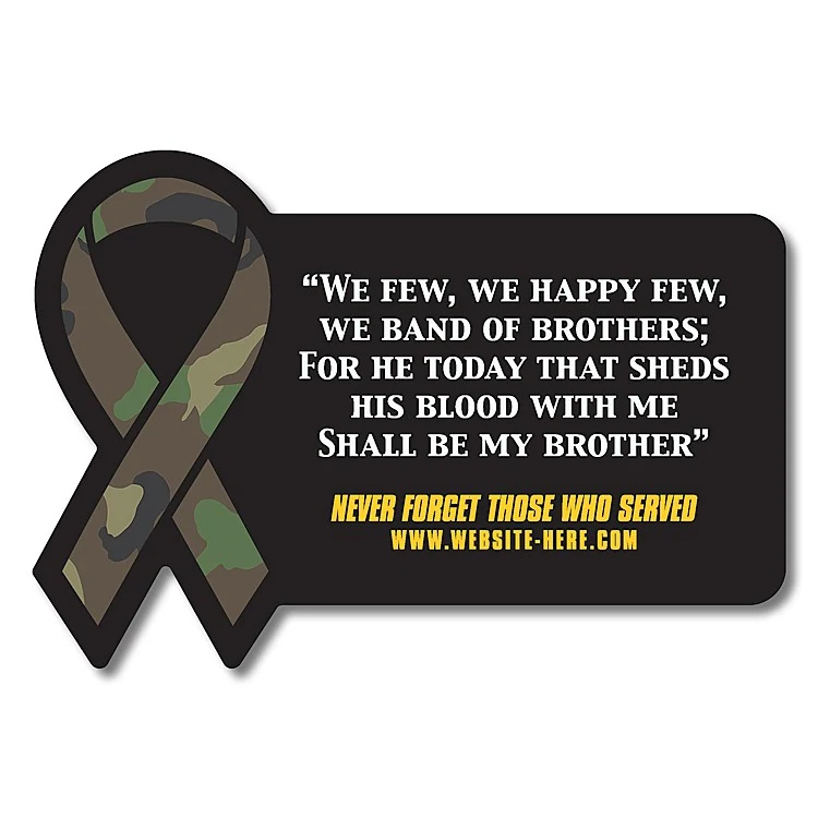 Magnet - Rectangle with Awareness Ribbon Side (3.5625x2.45) - 20 Mil. 1