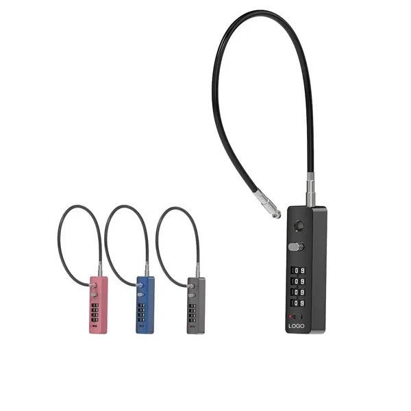 Combination Lock 4 Digit Lock with Long Cable 1
