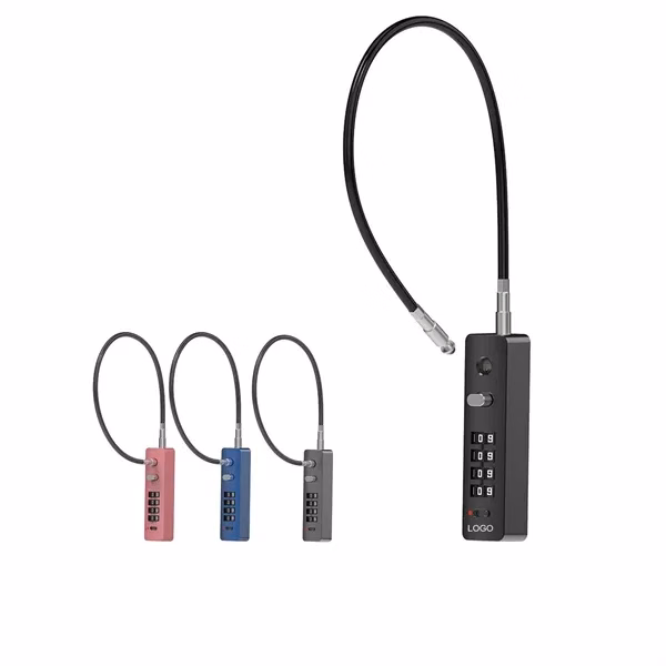 Combination Lock 4 Digit Lock with Long Cable