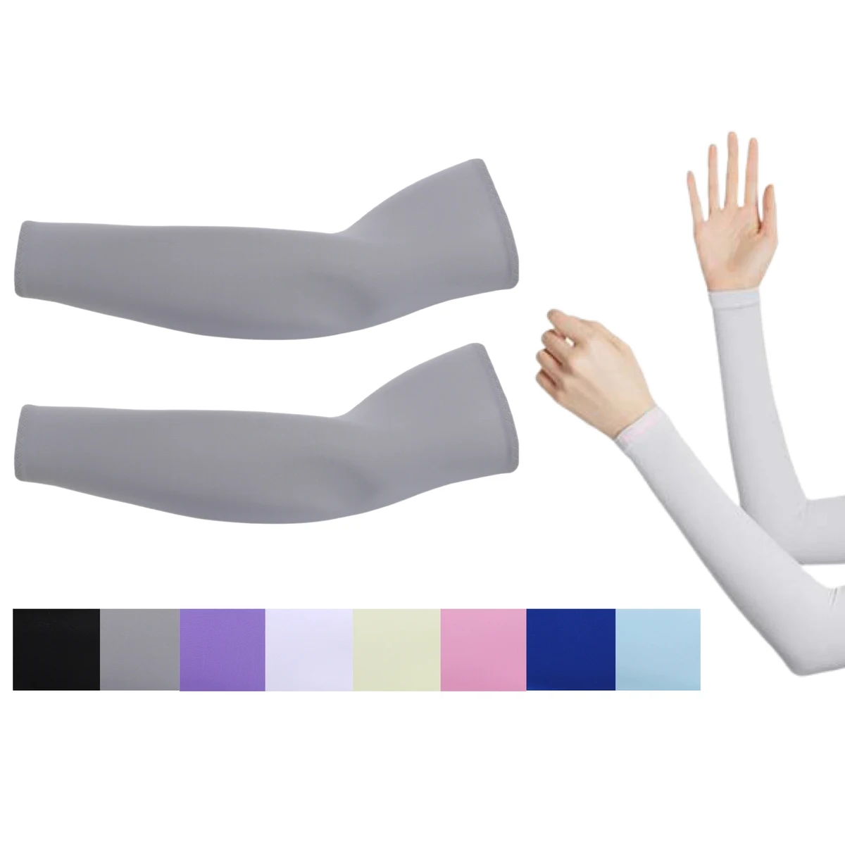 MOQ 50 Sun Protection Cooling Sports Arm Sleeves For Women 1