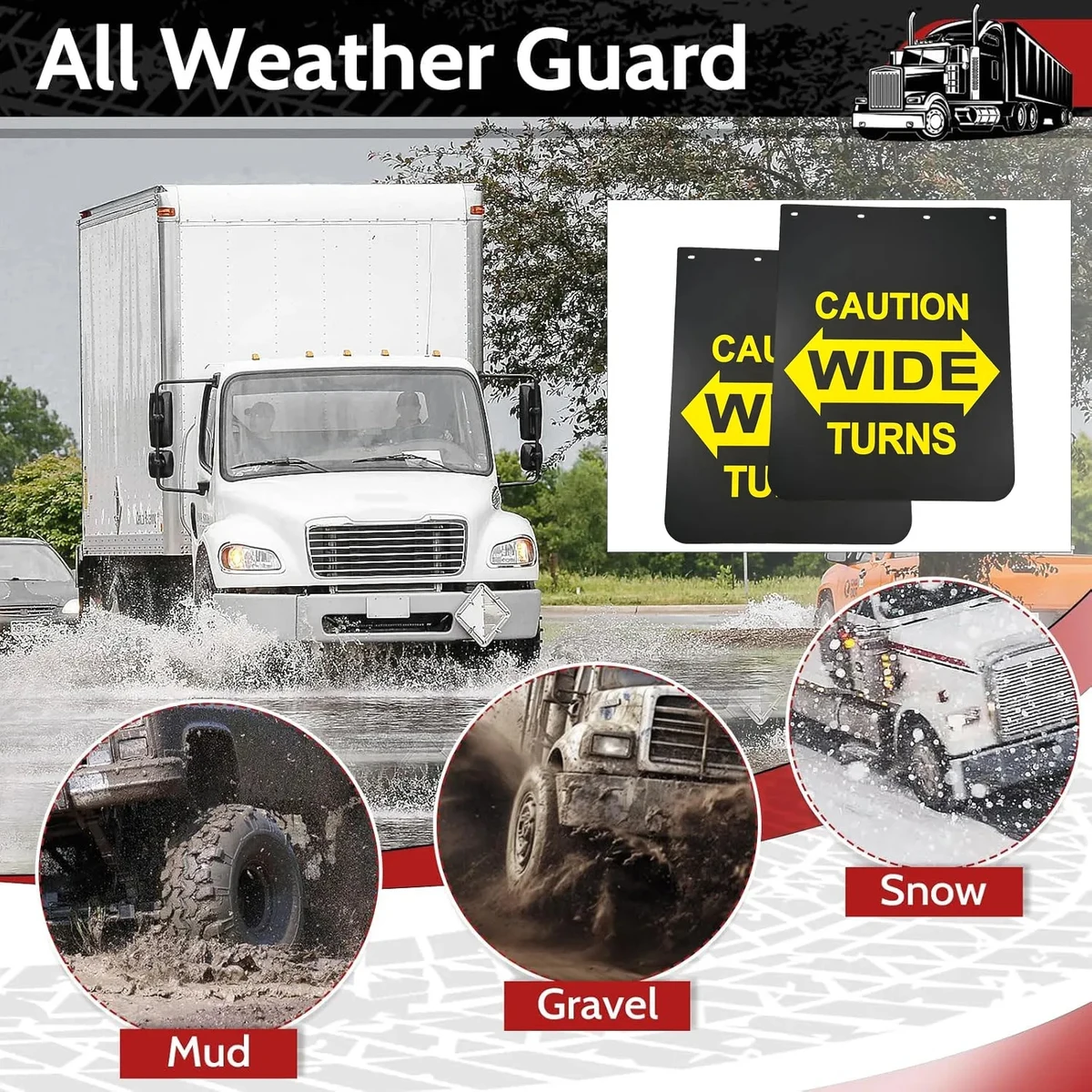 Semi Truck Mud Flaps 24" x 30" 1