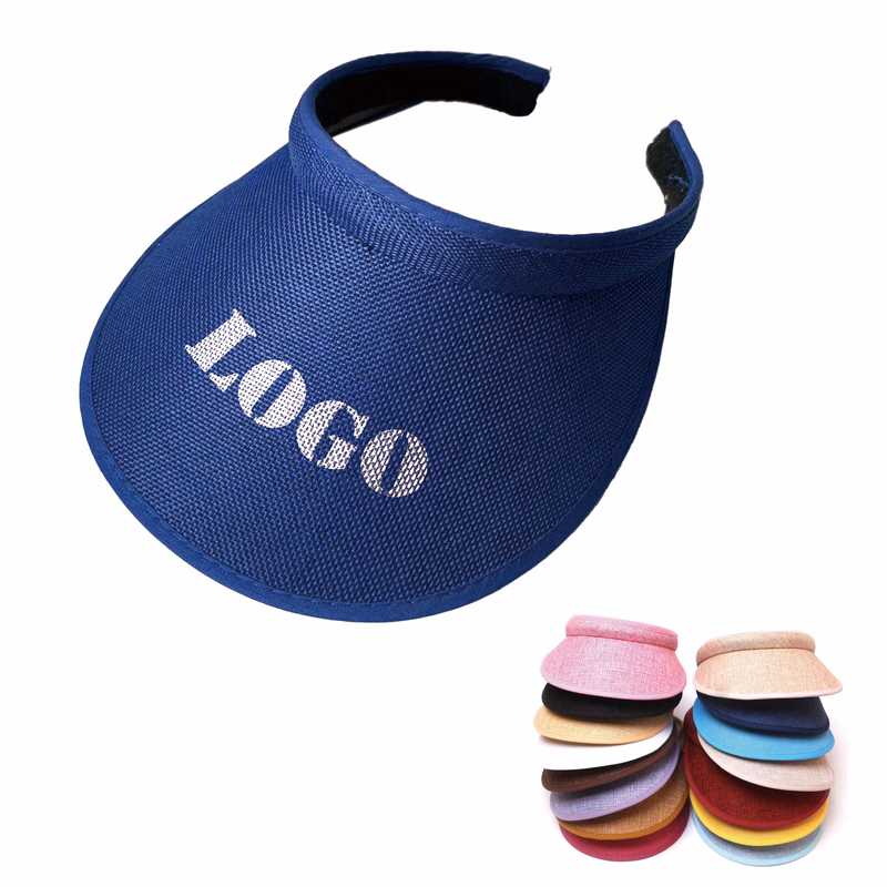 Cotton Open-Top Wide Brim Sun Visor Hat