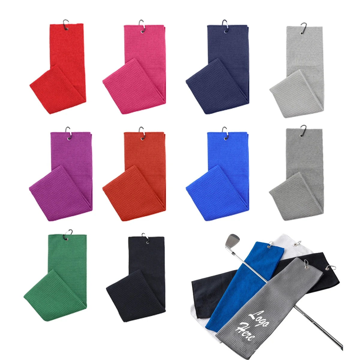 Sports Microfiber Waffle Golf Towel 1