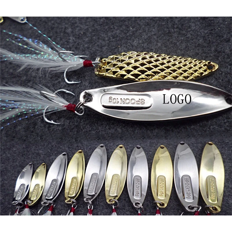 Shiny Metal Textured Fishing Lure with Hook 1