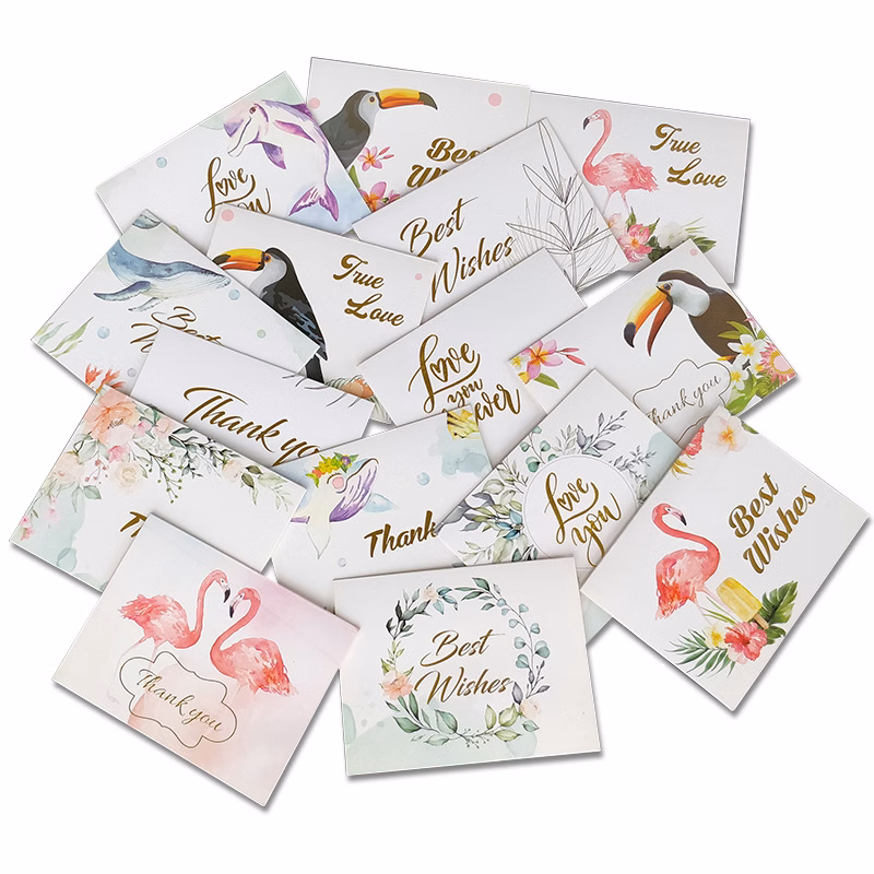 Gold Stamping Folding Greeting Card (5 1/2" x 3 5/8")