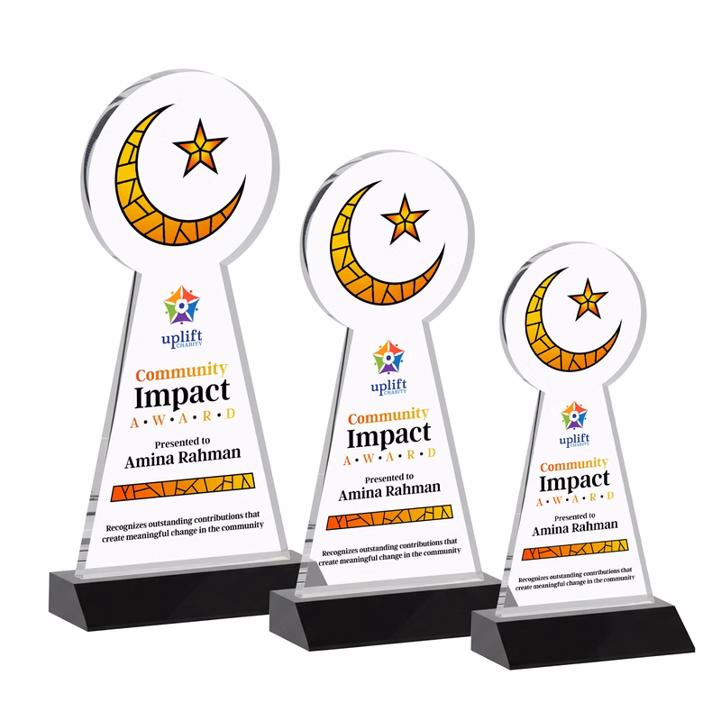 Crescent & Star VividPrint™ Award - Black