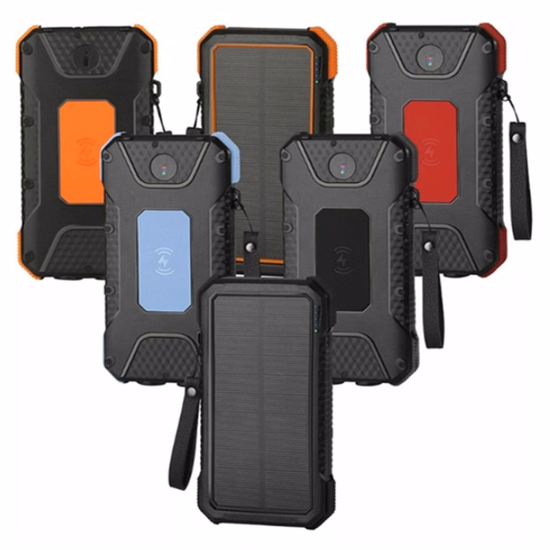 20,000 mAh Wireless Charging Solar Dual Port Water Resistant Power Bank