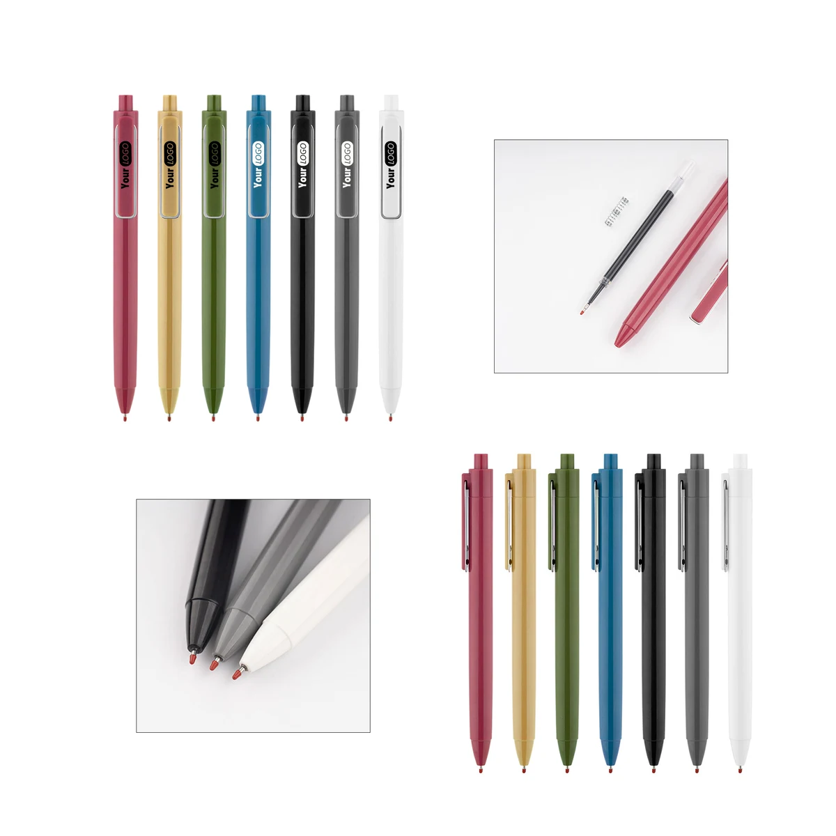 0.5mm Retractable Ballpoint Pen, custom pen with logo imprint 1