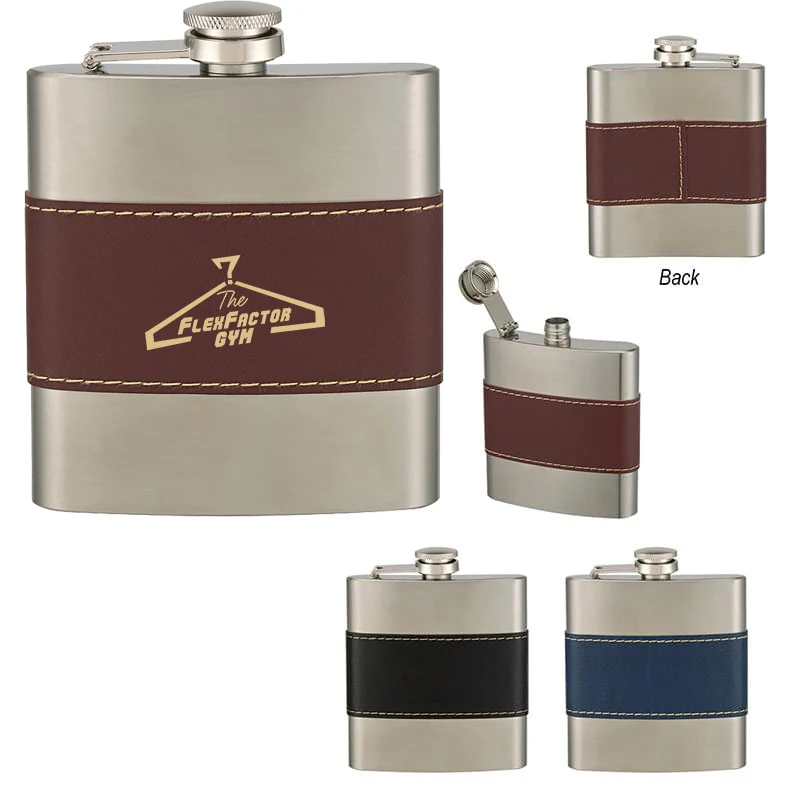 6 Oz. McCarty Flask, custom water bottle with logo imprint 1