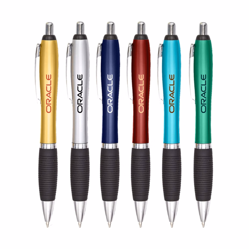 Union Printed - Contour Metallic Grip Click Pen