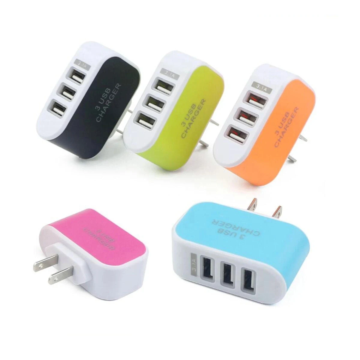 Universal 3ports USB Wall Adapter 1