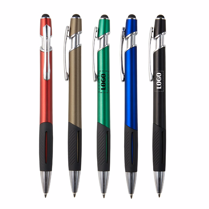 Plunger Action Stylus Ballpoint Pen