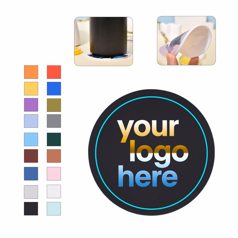 MOQ:20pcs Printed PVC Coaster Set