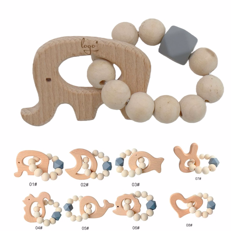 Natural Wood Teether Ring: 3 M+
