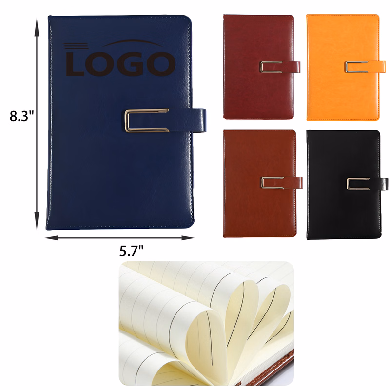 Elegant A5 Magnetic Buckle Leather Notebook