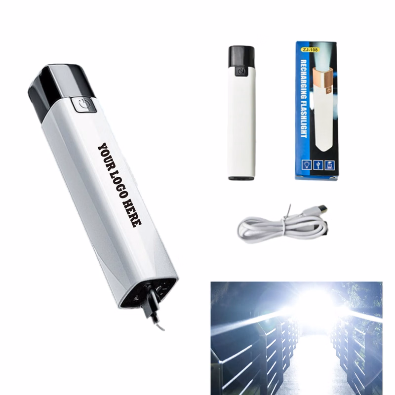 MOQ 50PCS Portable Small Size Charger Flashlight Power Bank