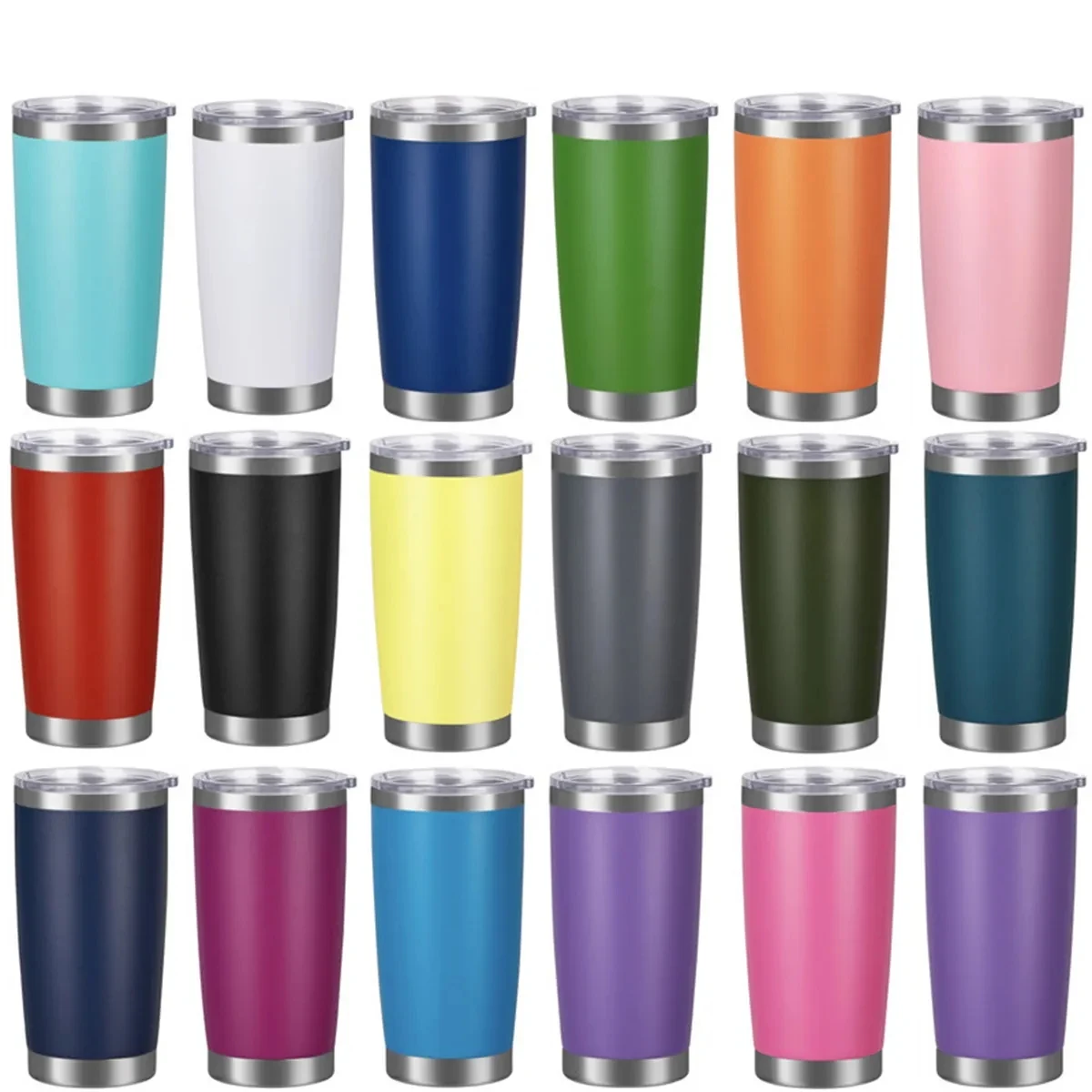 20oz Insulated Coffee Tumbler Cup with Lid 1