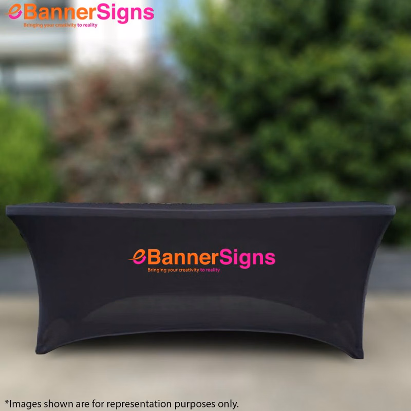 Stretch Table Cover (4-Sided Closed Back with Zipper)