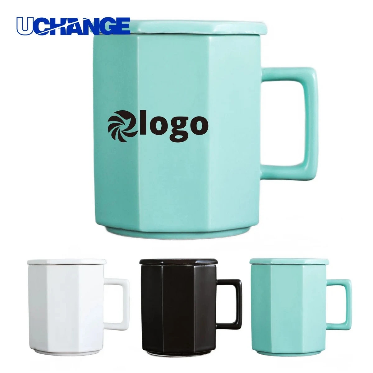 Elegant Ceramic Mug Container with Lid (11oz) 1