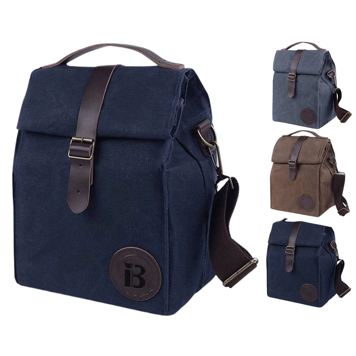 Insulated Waxed Canvas Lunch Bag 1