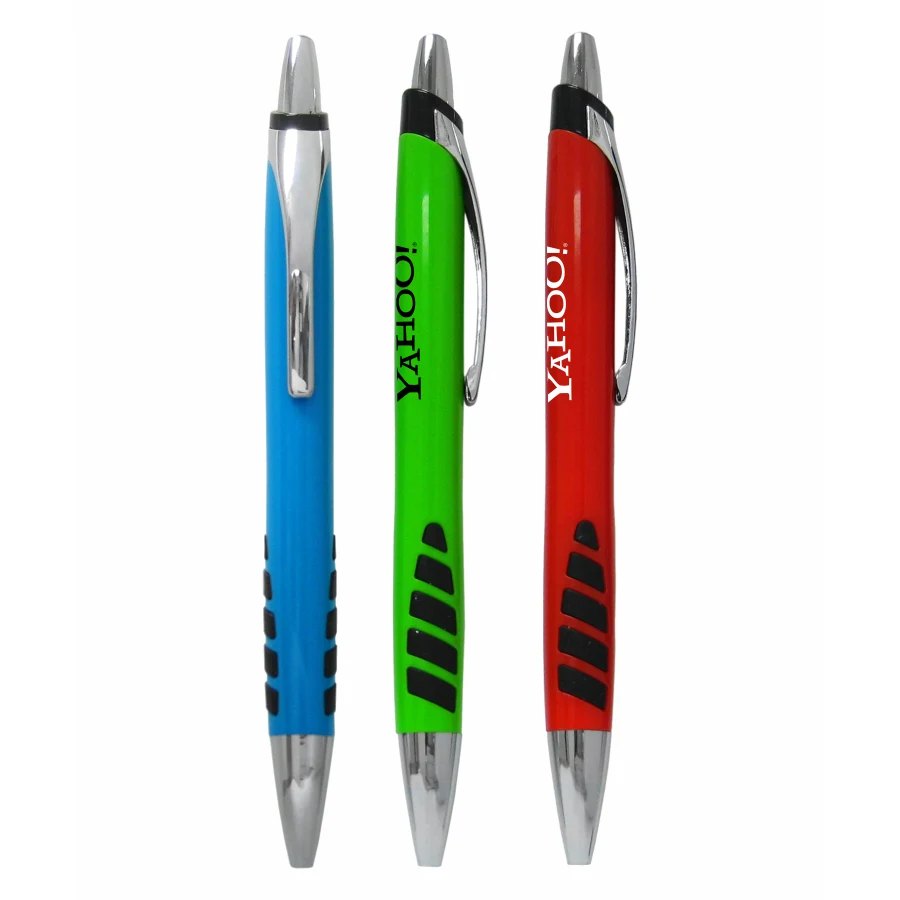 Union Printed "Swatchi" Clicker Pen w/ Lined Rubber Grip 1