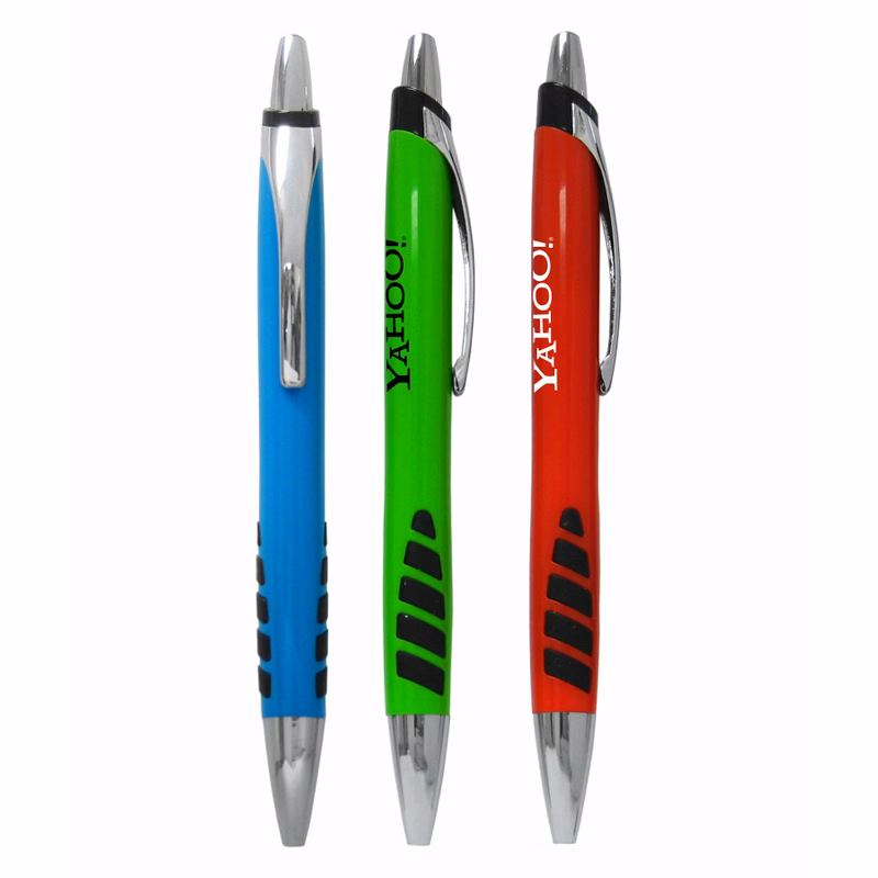 Union Printed "Swatchi" Clicker Pen w/ Lined Rubber Grip