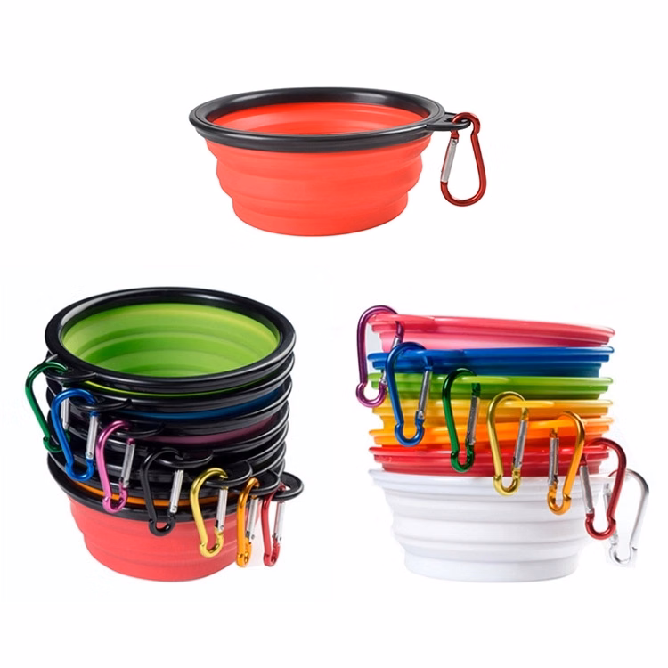 Collapsible Silicone Pet Bowl w/ Carabineer