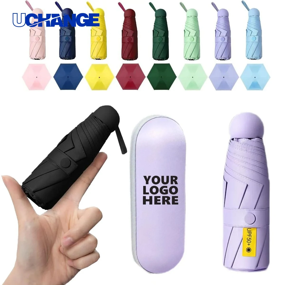 Mini Capsule Folding Sun Umbrella for Travel 1
