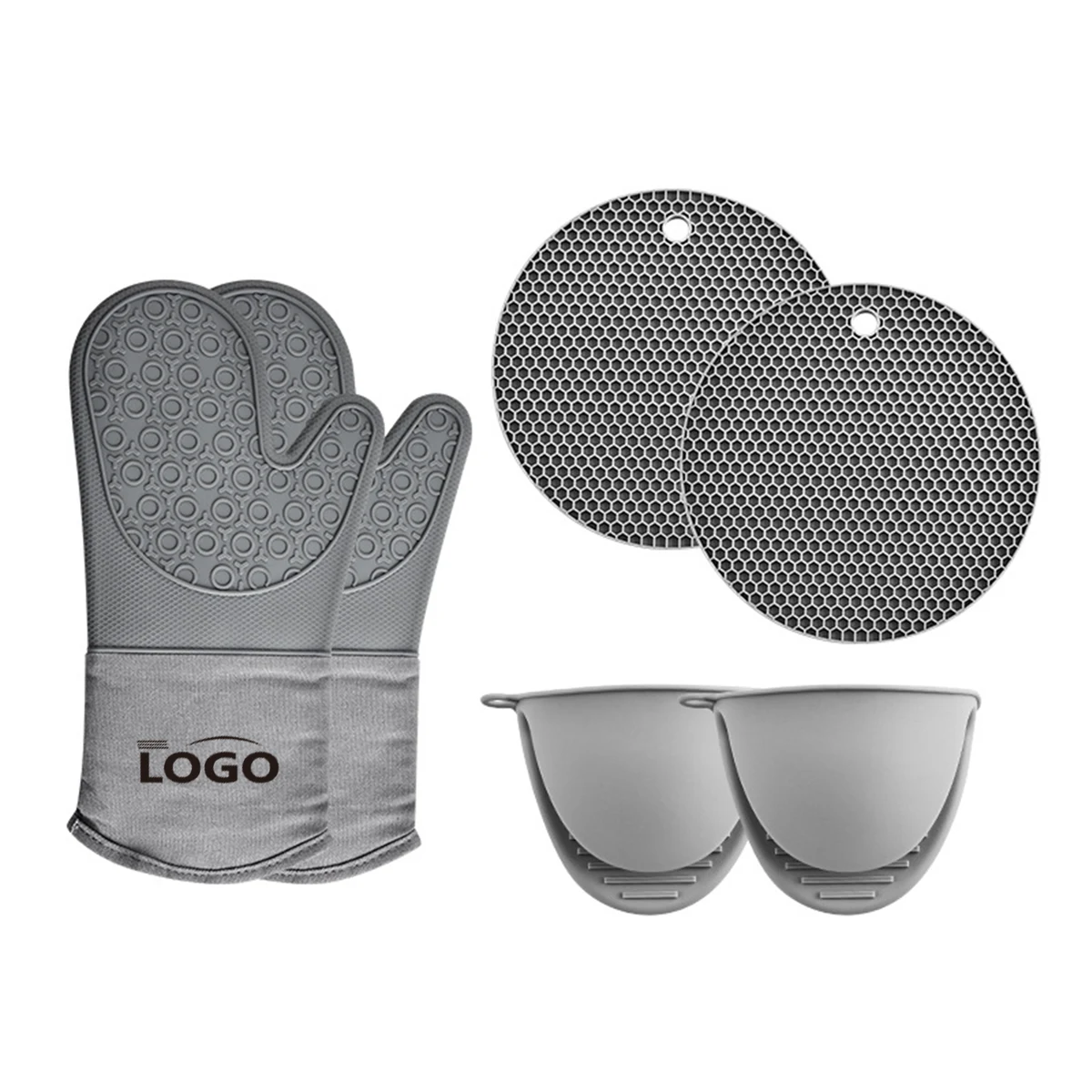 Heat-Resistant Silicone Gloves - Cooking Set 1