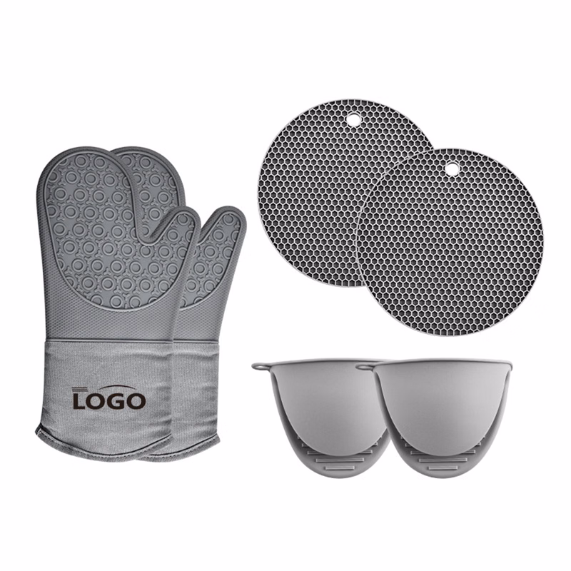 Heat-Resistant Silicone Gloves - Cooking Set