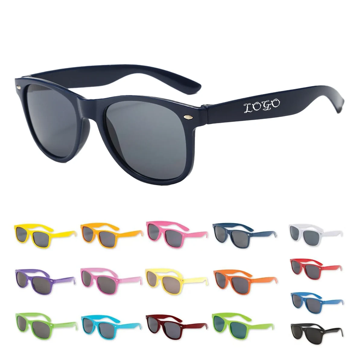 MOQ 20 Classic PC Frame Retro Square Sunglasses 1
