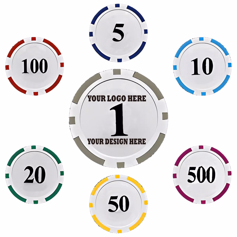 Dice Eco-Friendly Striped Poker Chips Casino Gameplay