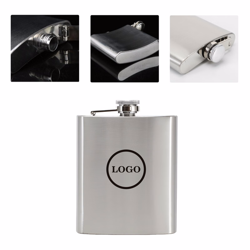 MOQ50 Custom Portable Stainless Steel Flask With Logo