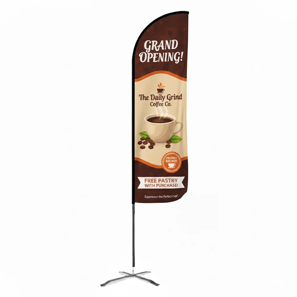 Flex Banner™ LX Feather Flag With Pole, Double-Sided 14' Outdoor Banner 1