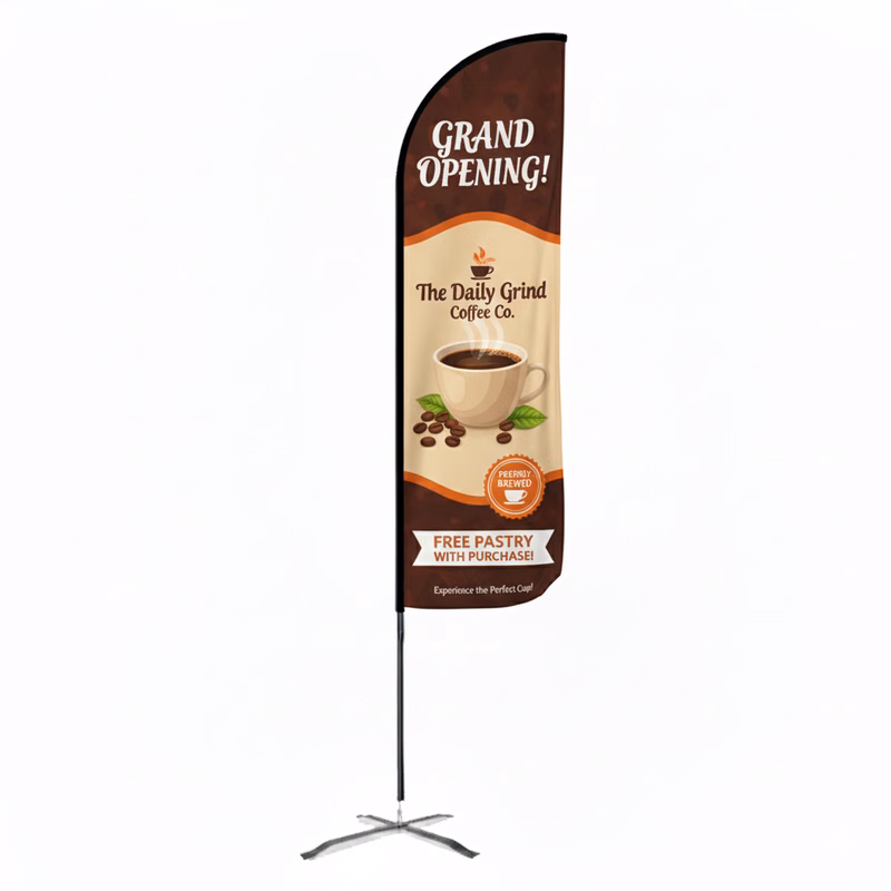 Flex Banner™ LX Feather Flag With Pole, Double-Sided 14' Outdoor Banner