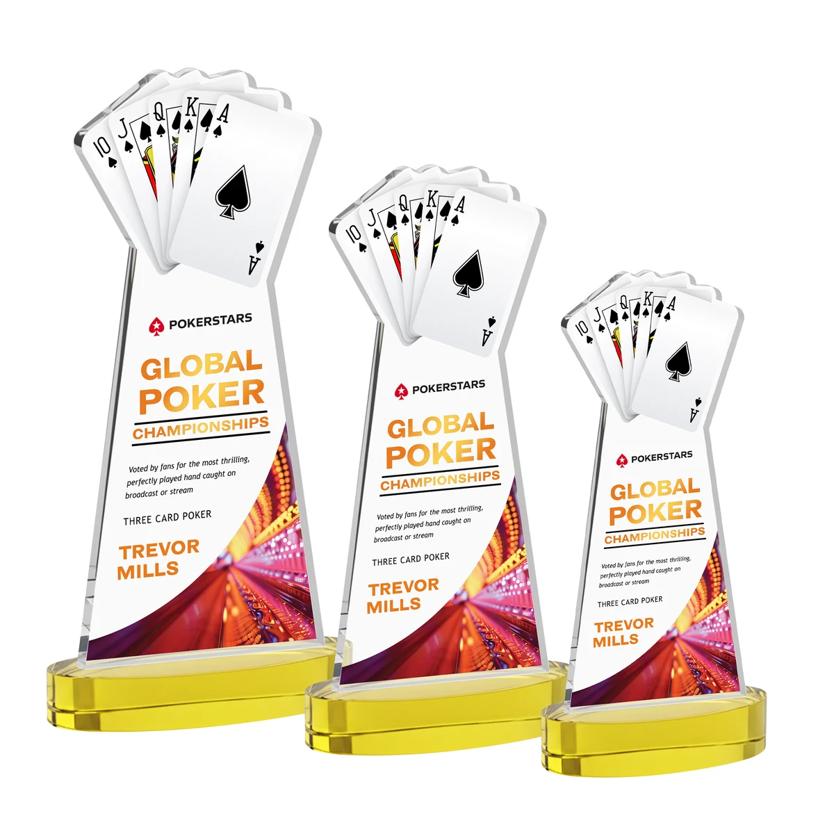Poker VividPrint™ Award on Alberton Base - Gold 1