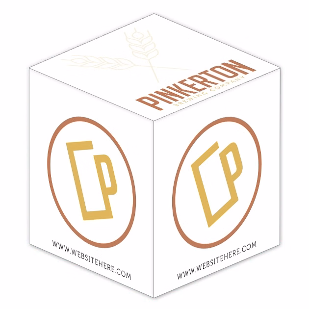 Sticky Note Cubes - 3.375x3.375x3.375-3 Colors, 1 Side Design