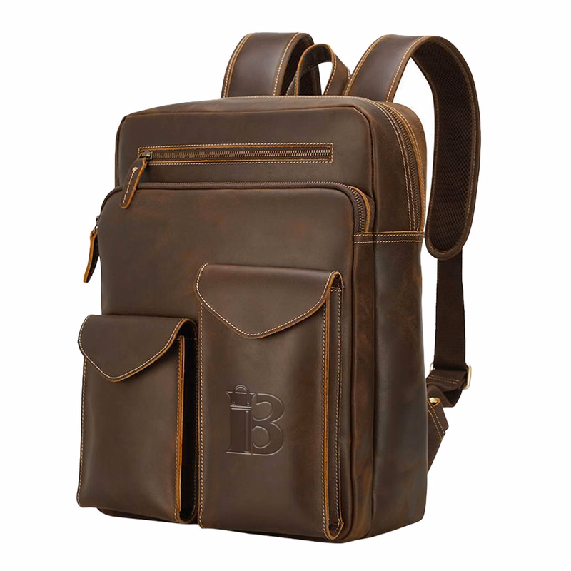 Business Work Genuine Leather Backpack