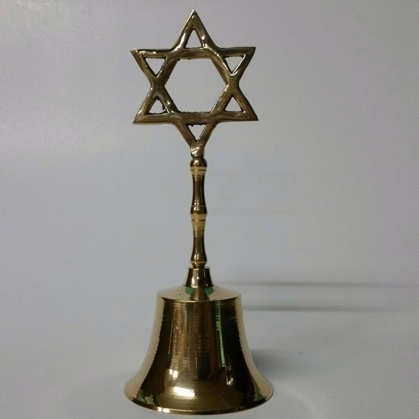 Brass Hand Bell with Brass Star on Top
