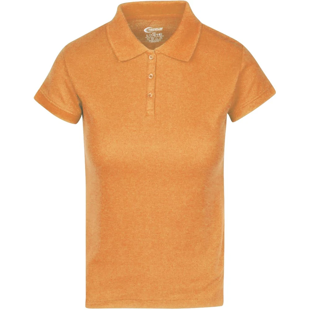 Juniors' Polo Uniform Shirts - Orange Size 2XL 1